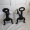 Pair of Cast Iron Andirons