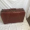Vintage Red Leather Suitcase