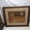 Vintage Framed and Matted Print in a Wood frame