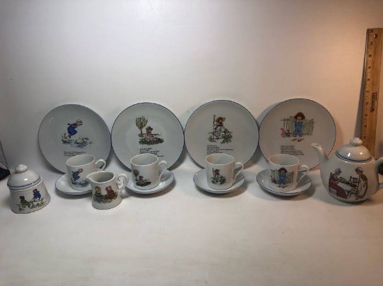 Reutter and Metropolitan Museum of Art Porcelain Nursery Rhyme Tea Set