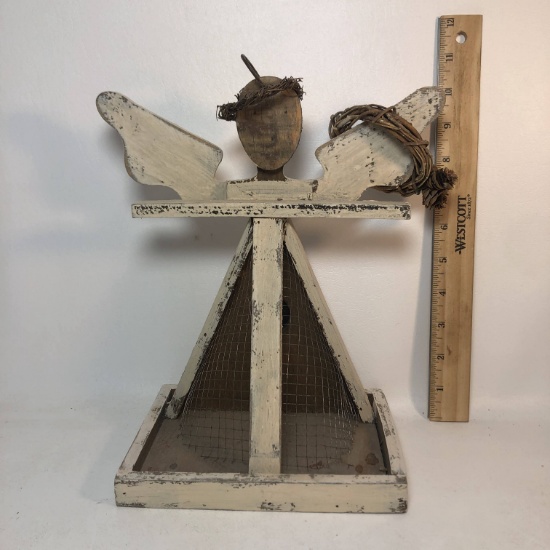 Rustic Angel Hanging Bird House