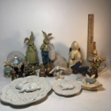 Large Lot of Rabbit Figures and Décor