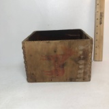 Brown Mule Wood Dovetail Tobacco Box