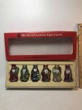 Lot of Old World Glass Christmas Light Covers in Box