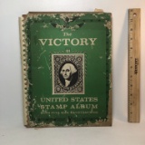 The Victory United States Stamp Album with Various Stamps
