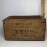 Vintage Handled Axes Wood Box