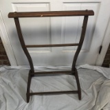 Vintage Folding Pine Blanket Stand