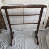 Rustic Hand Painted Pine Blanket Stand