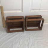 Lot of 2 Small Wood Crates