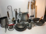 Large Lot of Vintage Tin and Metal Kitchen Tools