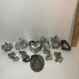 Lot of Vintage Metal Cookie Cutters