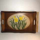 Wood Hand Painted Serving Tray