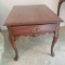 Single Drawer End Table with Queen Anne Style Legs