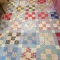 Early Handmade Patchwork Quilt - Reversible
