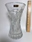 Handcut 24/Lead Crystal Irena Vase Hand Made in Poland with Original Foil Label