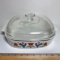 1975 Corning Ware Country Festival Bluebird Casserole Dish with Lid