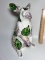 Tika Tall Ceramic Floral Rabbit Statue by Lotus International, Inc.