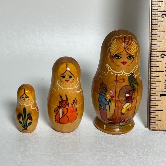 Hand Painted Wooden Nesting Dolls