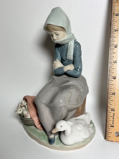 Lladro Girl with Ducks Figurine