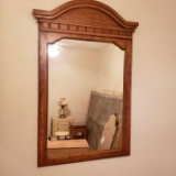 Vintage Wooden Wall Hanging Mirror