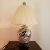 Chinese Tobacco Leaf Style Ceramic Table Lamp