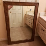 Large Wood Frame Mirror By Gardner Mirror Co