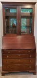 Beautiful Craftique Solid Mahogany Chippendale Secretary with Bookcase