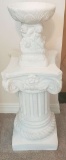 Plaster Column and Cherub Pedestal Dish