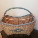 Vintage Wicker Divided Basket