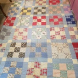 Early Handmade Patchwork Quilt - Reversible