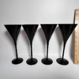 Set of 4 Mikasa Amethyst Braid Cordial Glass Stemware
