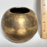 Hammered Brass Round Vase Made in India