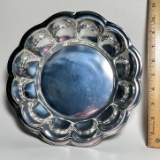Heavy Pewter Flower Shaped Dish