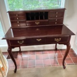 Pretty Wooden Desk with Queen Anne Legs
