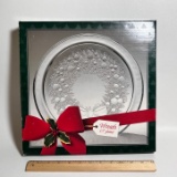 13” Glass Wreath Platter in Box