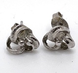 Pair of Small Sterling Silver Earrings