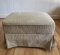 Vintage Beige Rolling Ottoman with Wood Legs