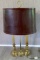 Brass Finish Lamp with Shade - Works
