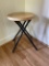 Small Stool Oak Top Metal Bottom