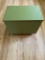 Small Painted Oak Rolling Storage Box