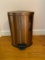 Small Metal Trash Can with Foot Operated Top