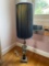 1960's Hollywood Regency Lamp with Faceted Glass Gems, Marble Base & Tall Shade