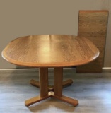Vintage Wooden Dining Table with Extra Leaf