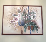 Large Framed Floral Painting