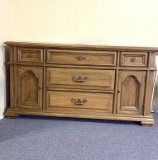 Vintage Wooden Credenza Cabinet