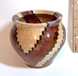 Vintage Segmented Maple Walnut Vessel