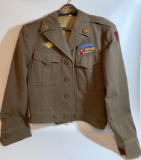 Military Wool Jacket with Pins & Patches