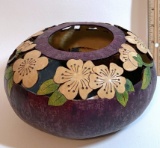 Hand Painted Pansies Bowl