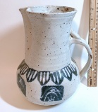 Vintage Hand Thrown Pottery Pitcher Signed on Bottom