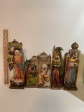 Vintage Resin Nativity Figurines in Box